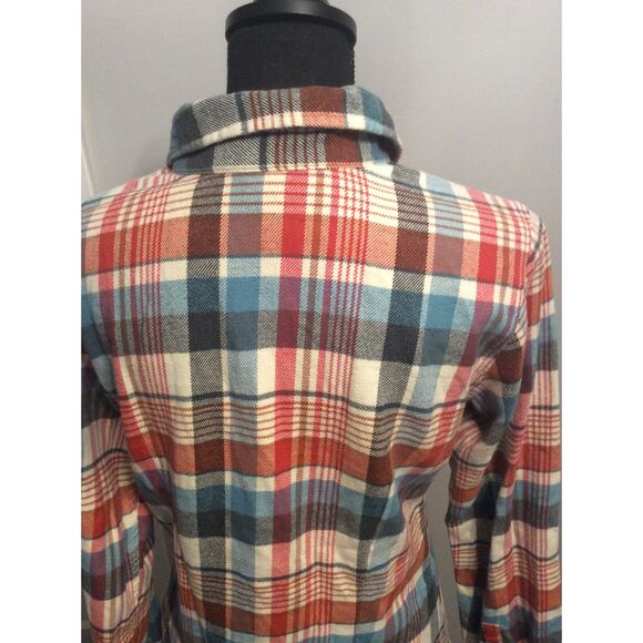 Patagonia Plaid Size 8 Womens Button Up Flannel Shirt Organic Cotton - Picture 4 of 4